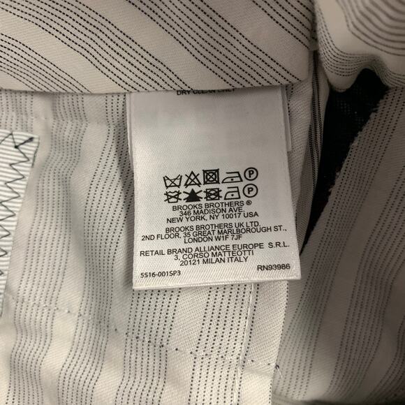 BLACK FLEECE Size 28 Burgundy Navy Plaid Wool Zip Fly Dress Pants - Picture 4 of 4